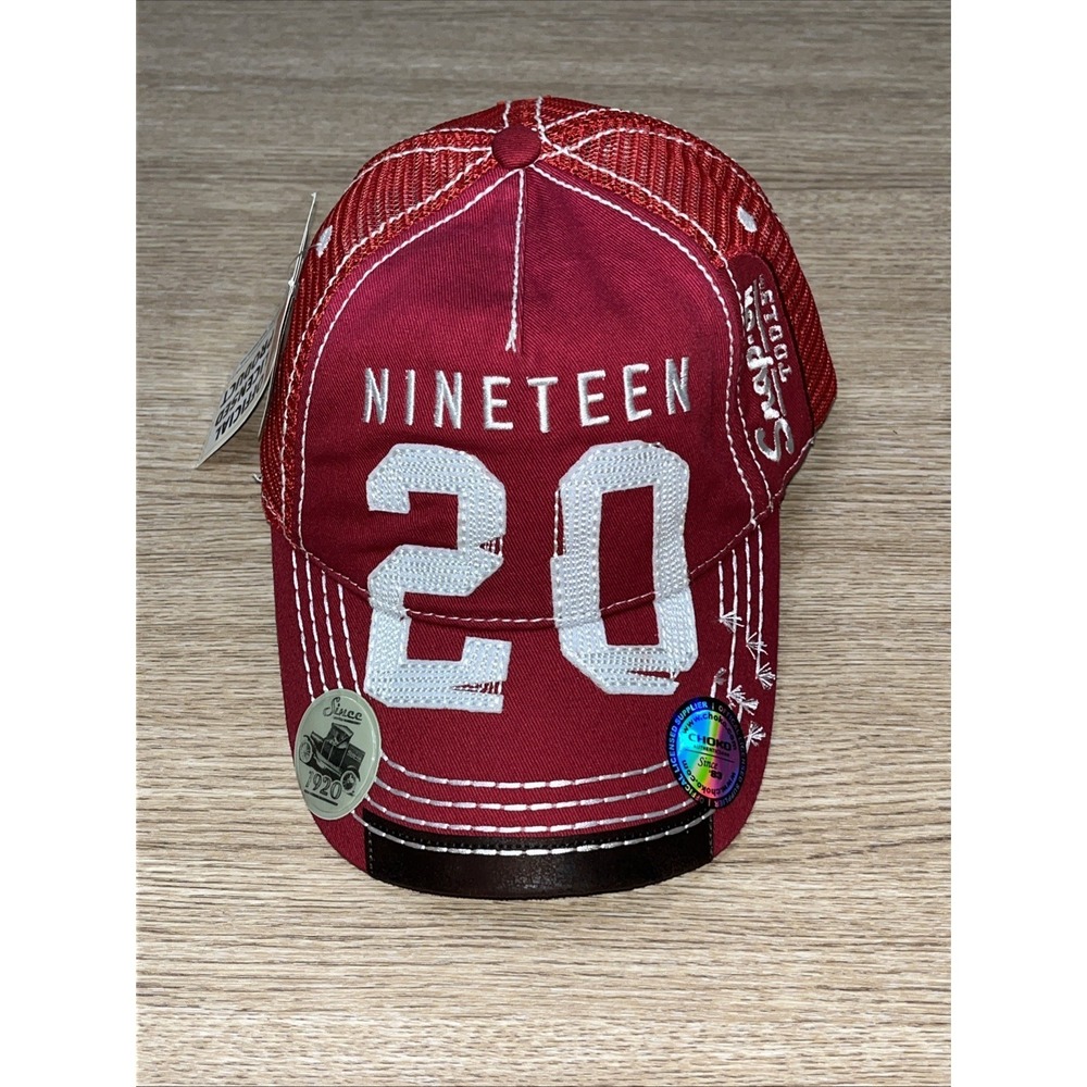 Snap-on Tools Hat Cap Strap Back Red 1920 Anniversary Trucker Mesh Mechanic Prom